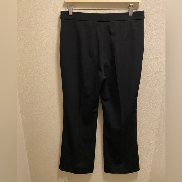 Stella McCartney Black Cropped Wool Crepe Flared Dress Pants Size 42 (US 10) - Picture 8 of 10